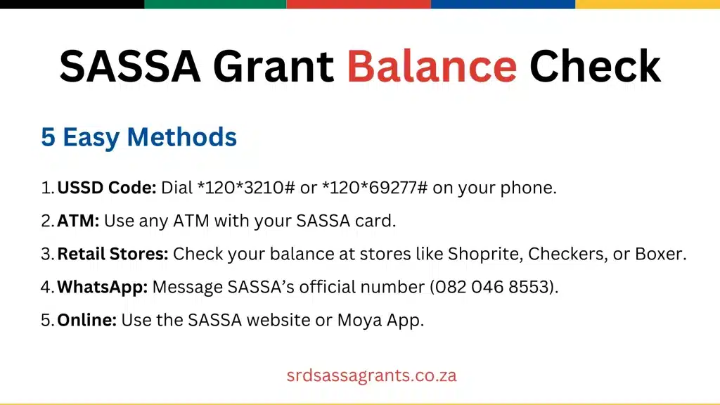 SASSA Grant Balance Check: 5 Easy Methods 1 methods to check sassa grant balance